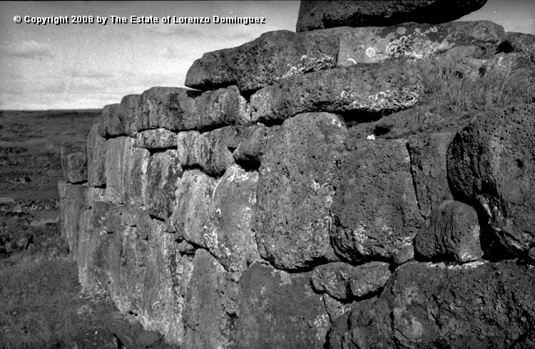 TAM_Ahu_04.jpg - Easter Island. 1960. Wall of ahu Tongariki. Photograph taken shortly before the destruction of the ahu by the tsunami of May 22, 1960.